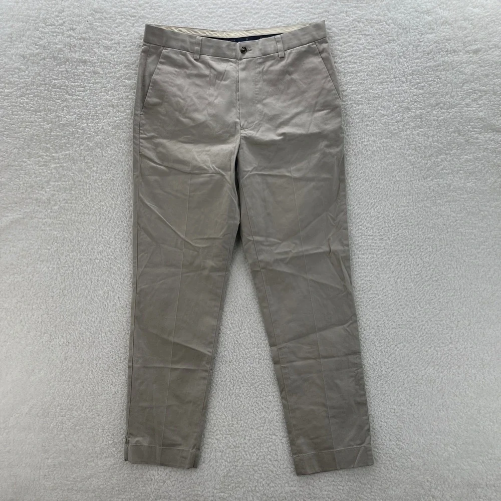 Brooks Brothers Pants Mens 34x32 Beige Clark Advantage Chino Preppy Ivy Office